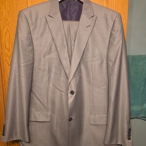 alfani suit jacket size 46L pant size 40L wool silk blend